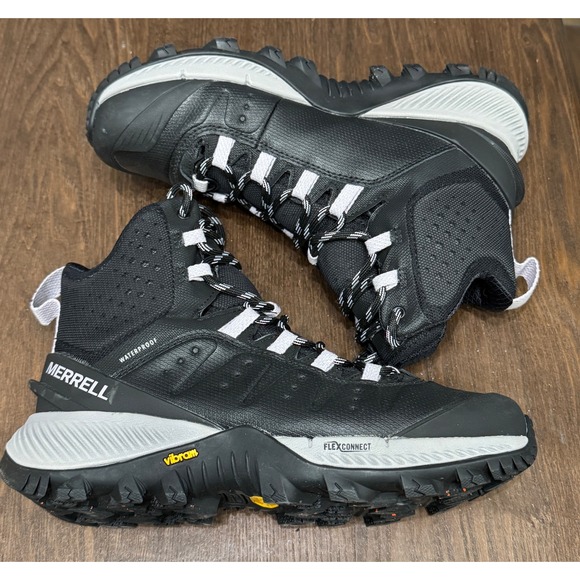 Merrell Womens Boots Waterproof Therma Cross 3 Vibram FlexConnect Black Size 8 - Picture 4 of 11